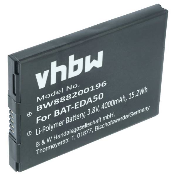 vhbw Akku Ersatz für Honeywell 50129589-001 | 50134176-001 für Barcodescanner POS (4000mAh, 3,8V, Li-Polymer)