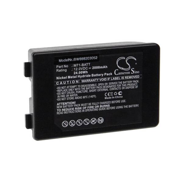 vhbw Akku Ersatz für Brady M71-BATT | für Drucker Kopierer Scanner Etiketten-Drucker (2000mAh, 12V, NiMH)