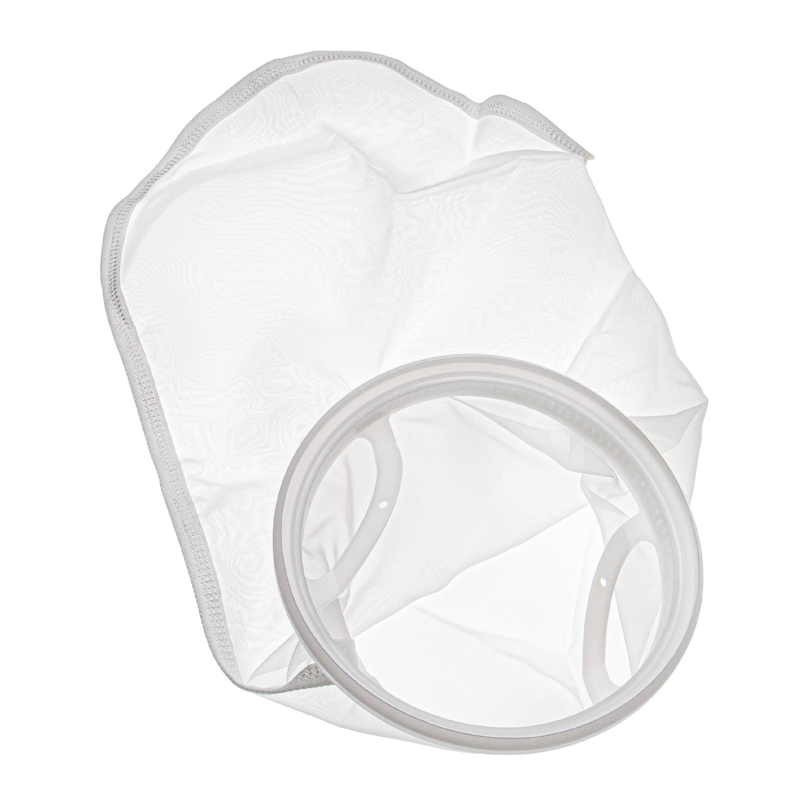 vhbw Universal Filtersocke für Aquarien Pools - Filterbeutel, Polyester | 18 x 45 cm, 150 Mikrometer, Weiß für Skimmer-0