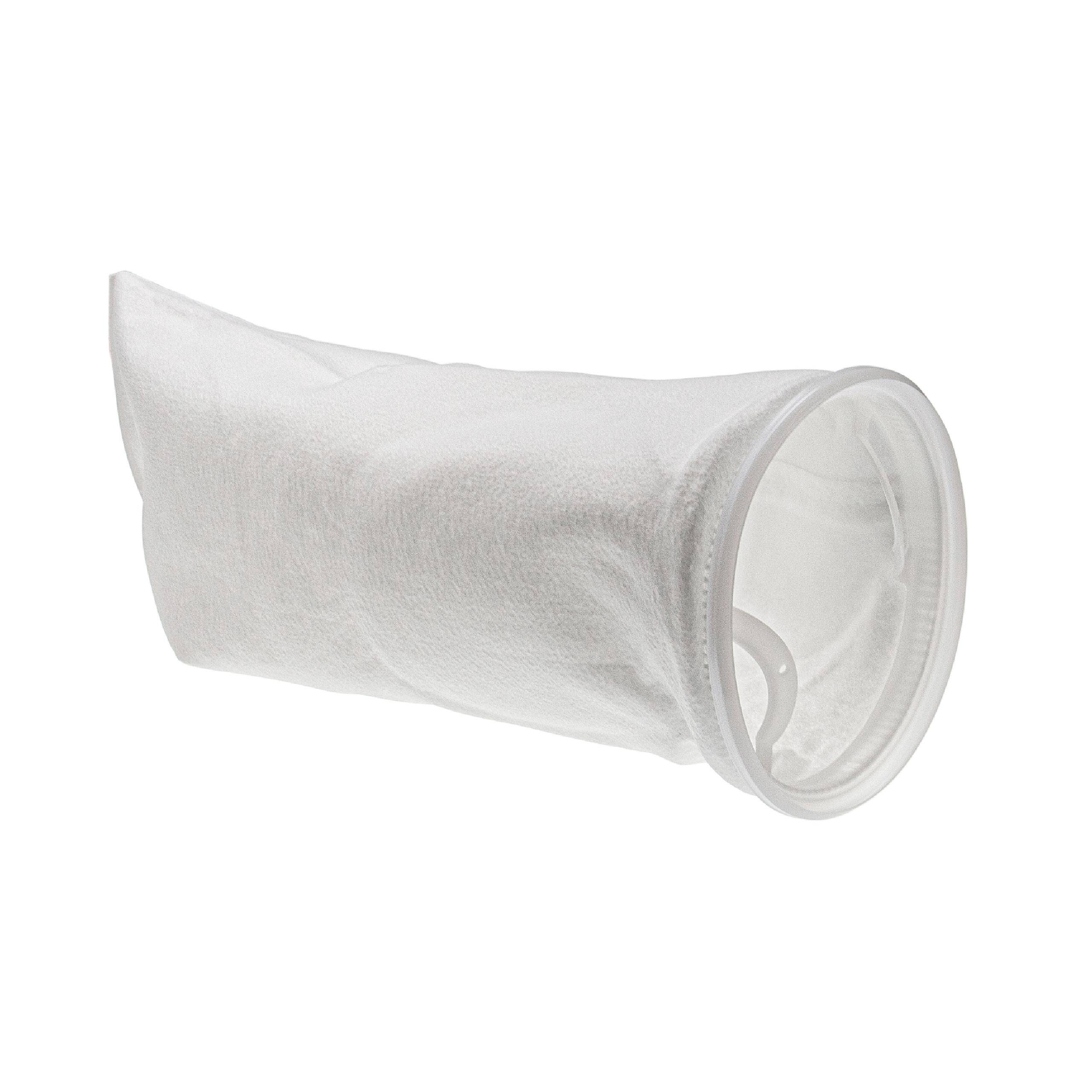 vhbw Universal Filtersocke für Aquarien Pools - Filterbeutel, Polyethylen | 18 x 45 cm, 100 Mikrometer, Weiß für Skimmer-0