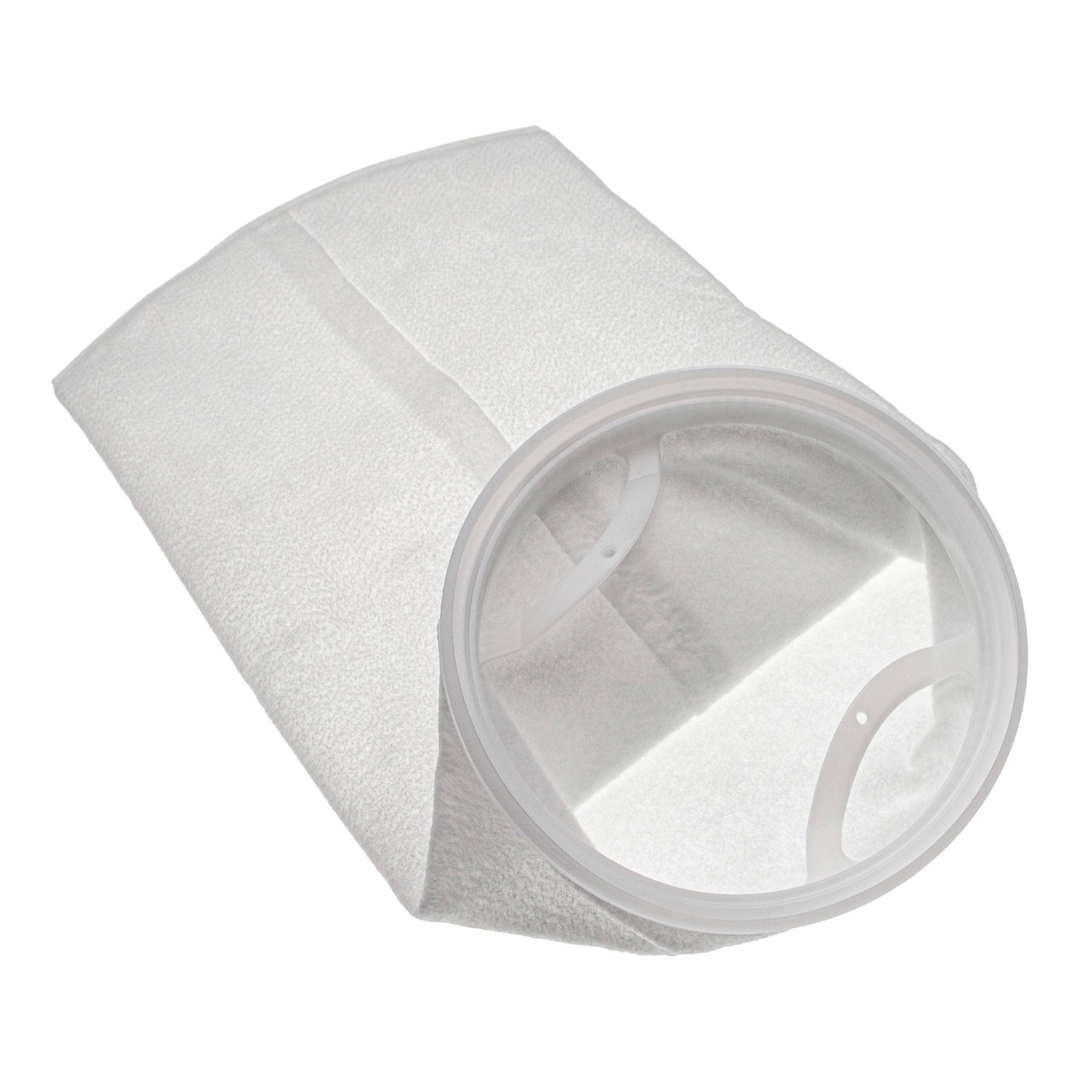 vhbw Universal Filtersocke für Aquarien Pools - Filterbeutel, Polyethylen | 18 x 45 cm, 100 Mikrometer, Weiß für Skimmer-1