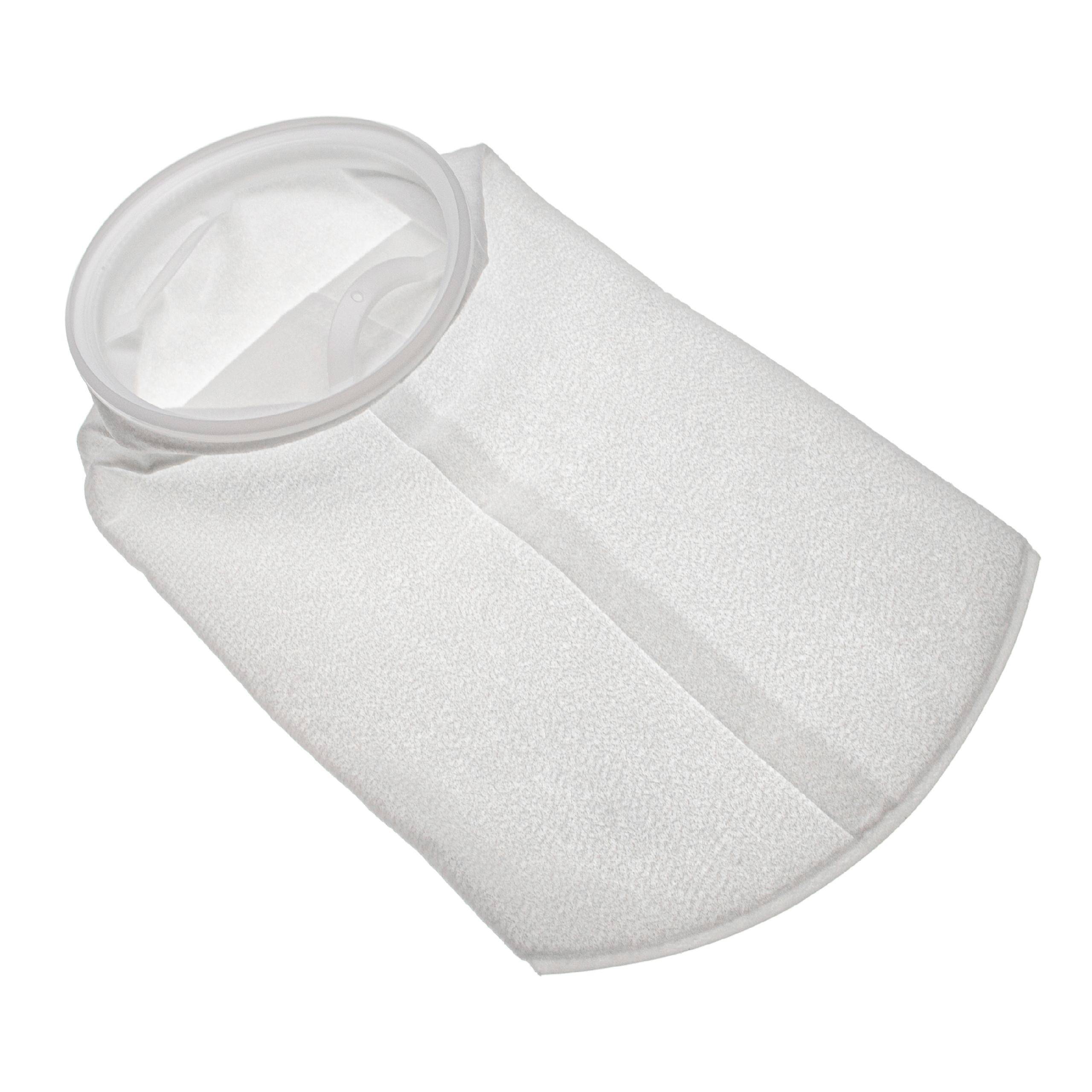 vhbw Universal Filtersocke für Aquarien Pools - Filterbeutel, Polyethylen | 18 x 45 cm, 100 Mikrometer, Weiß für Skimmer-2