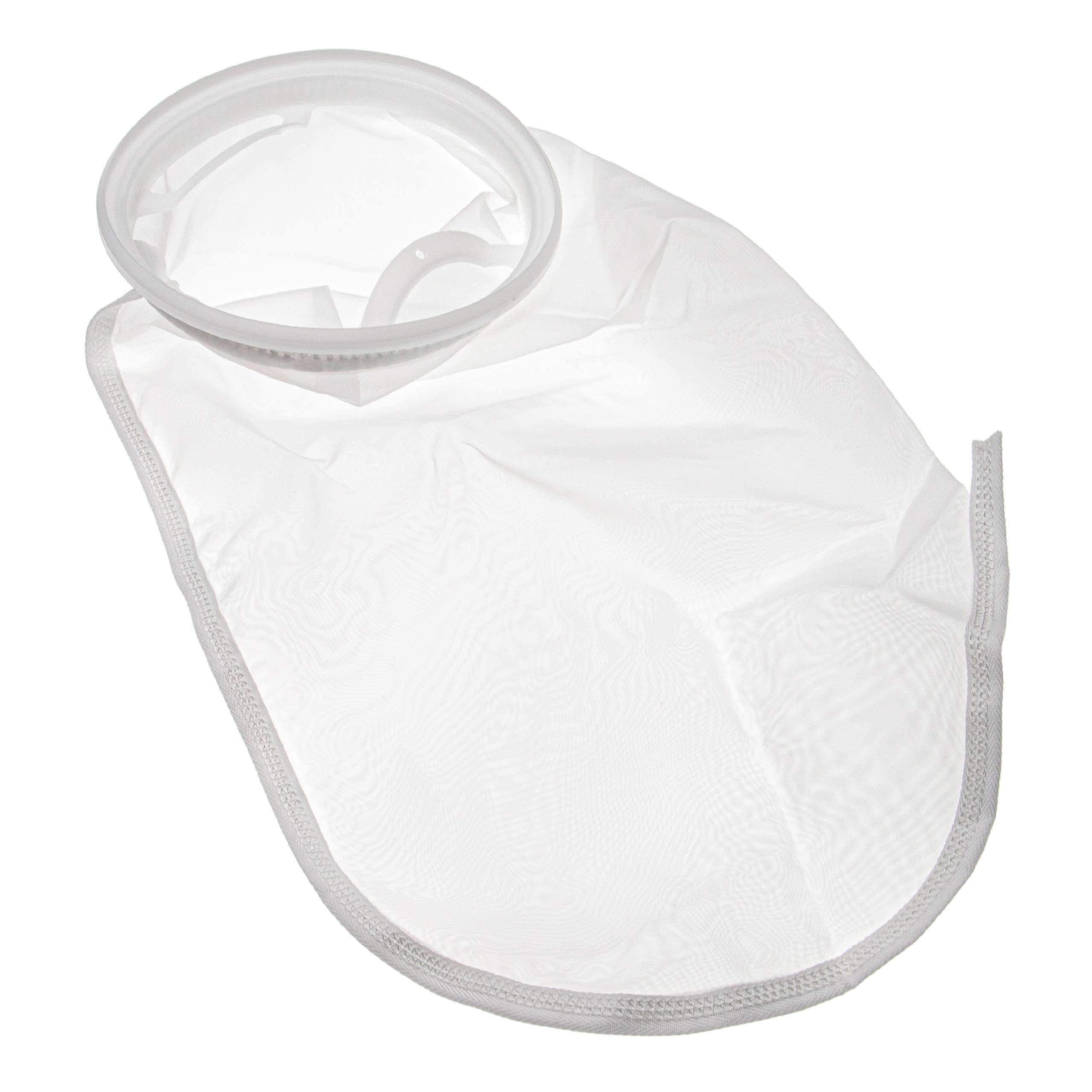 vhbw 5x Universal Filtersocke für Aquarien | Pools, Skimmer - Filterbeutel, Polyester, 18 x 45 cm, 150 Mikrometer, Weiß-4