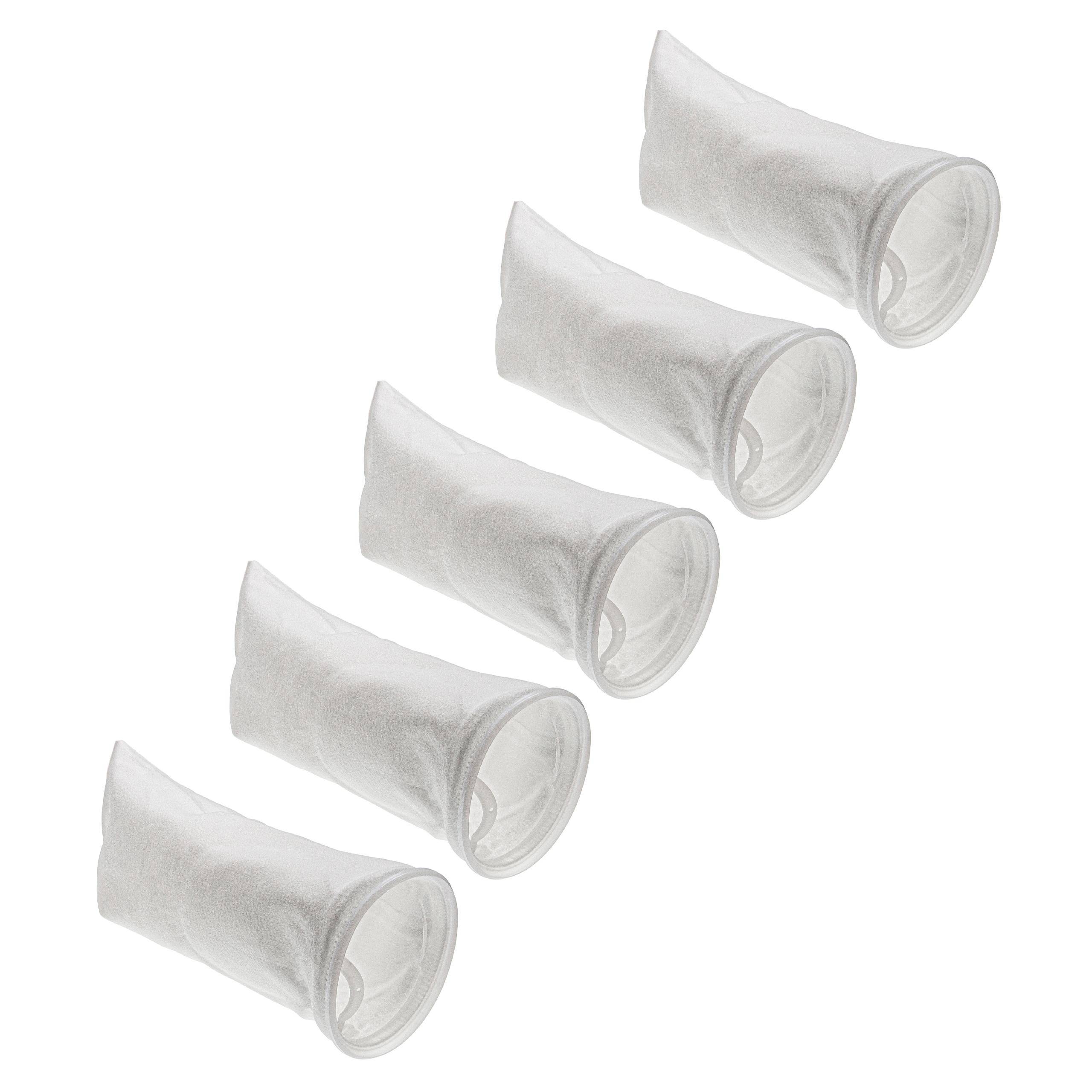 vhbw 5x Universal Filtersocke für Aquarien | Pools, Skimmer - Filterbeutel, Polyethylen, 18 x 45 cm, 100 Mikrometer-0