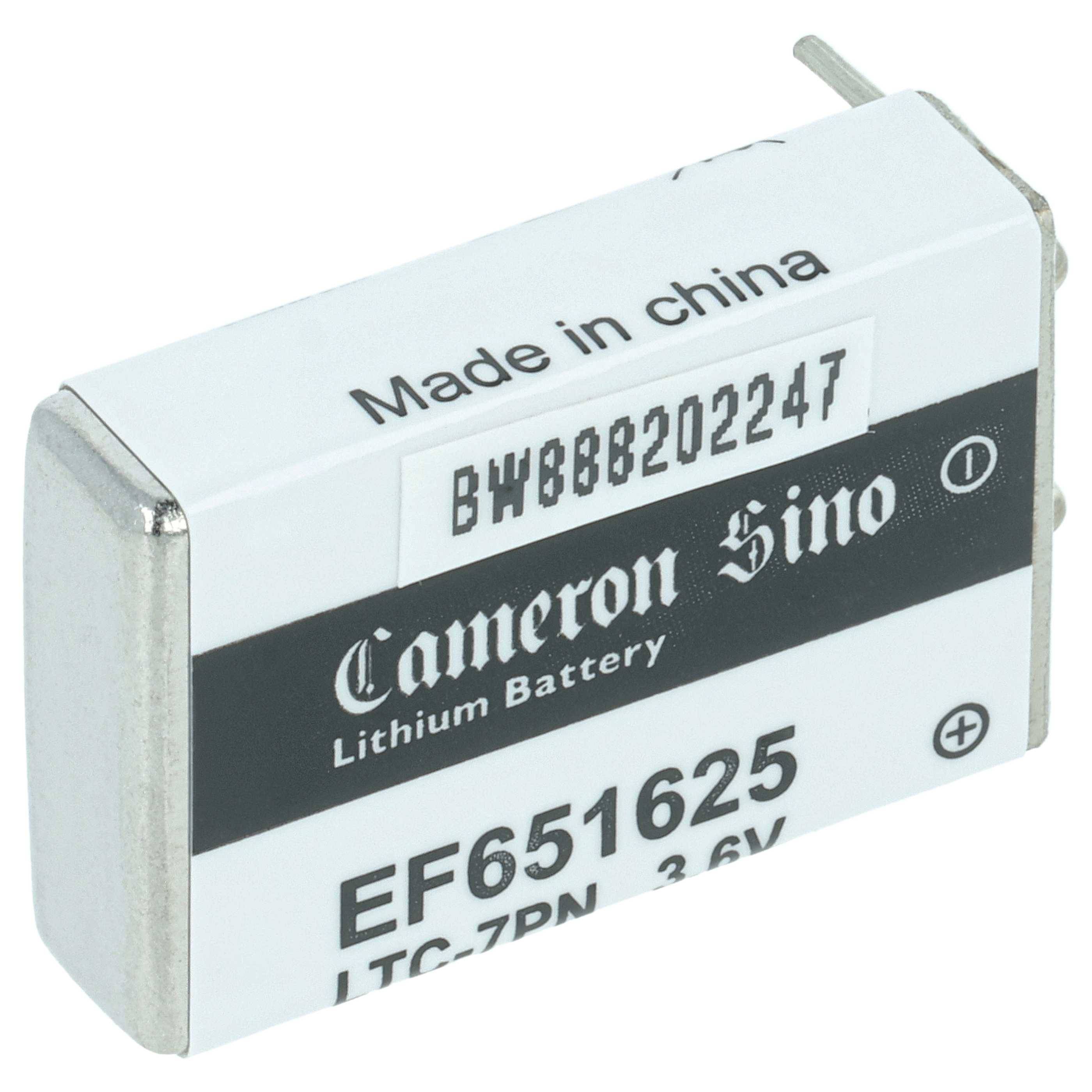 vhbw EF651625 Spezial-Batterie | Primärbatterie mit Lötpins (750 mAh, 3,6 V, Li-SOCl2)-0