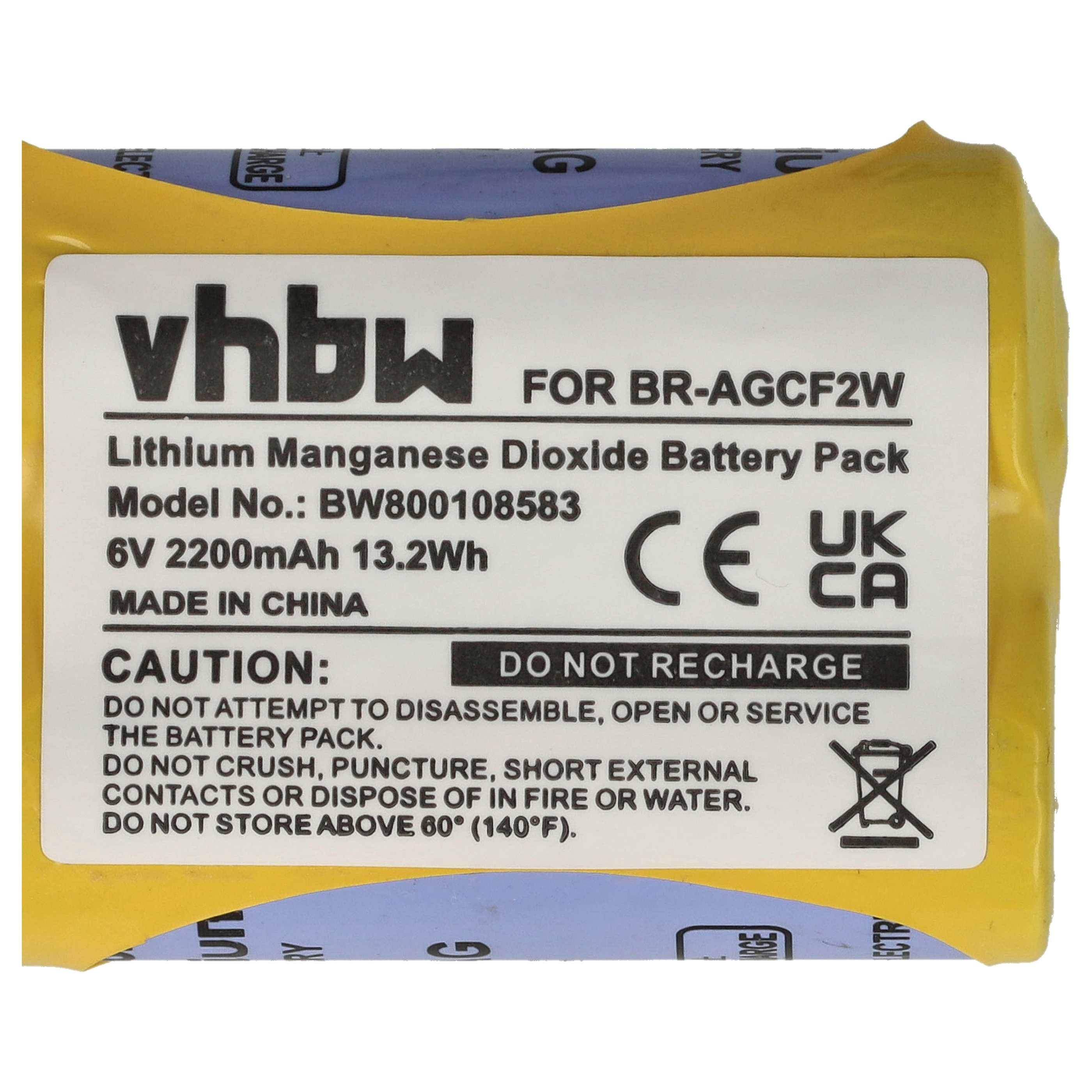 vhbw Akku Ersatz für Ge Fanuc BR-ACF2P | BR-AGCF2W, BR-AGCF2P für PLC Programmable Logic Controller (2200 mAh, 6 V-4