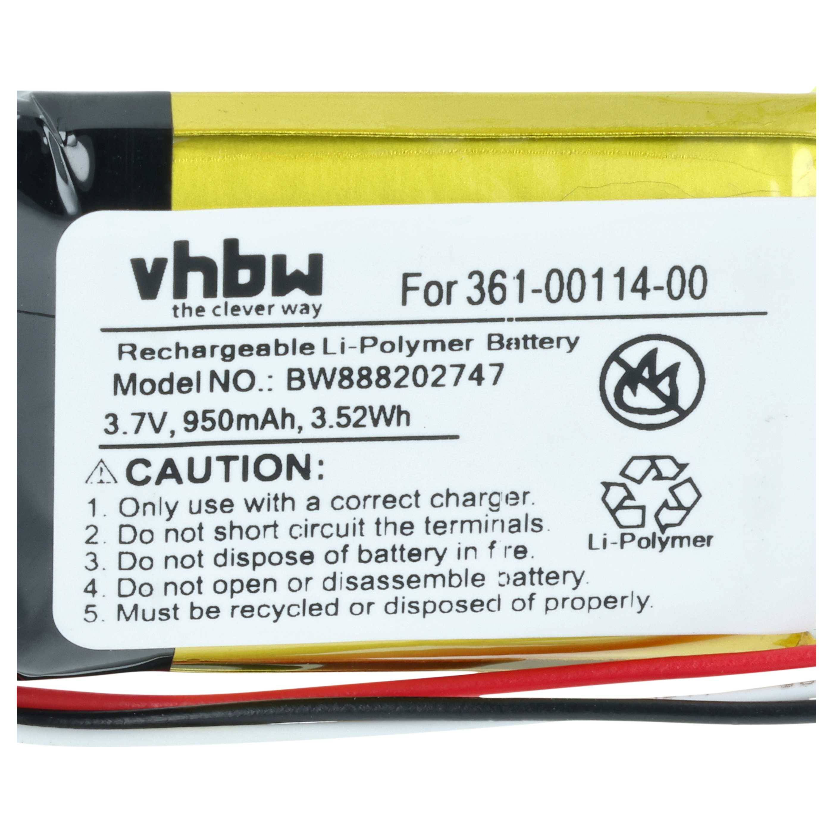 vhbw Akku kompatibel mit Garmin inReach Mini | 010-01879-00, 010-02602-01 Satelliten-Kommunikationsgerät (950 mAh, 3,7 V-3