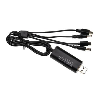 vhbw Universal Multi USB Kabel für diverse Geräte, z.B. Telefone, Handys, Smartphones - 4-in-1 Adapterkabel, 120 cm, Sch