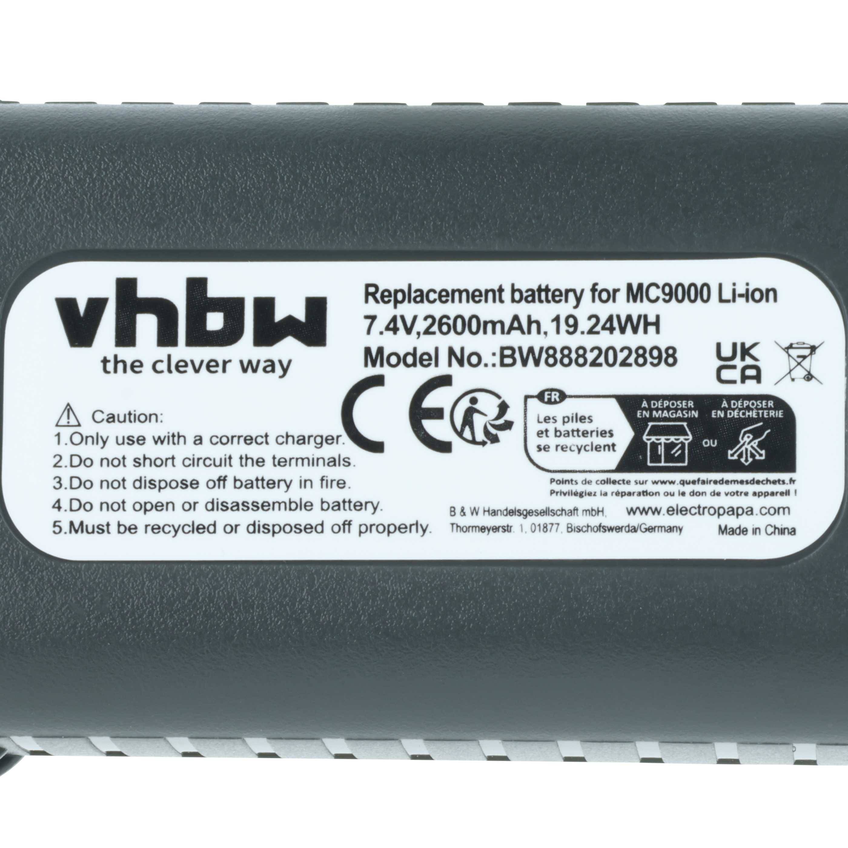 vhbw 5x Akku kompatibel mit Symbol MC9200-G | MC920, MC9190, MC9097-K, MC9190-K, MC9190-G Handheld Computer Scanner-3