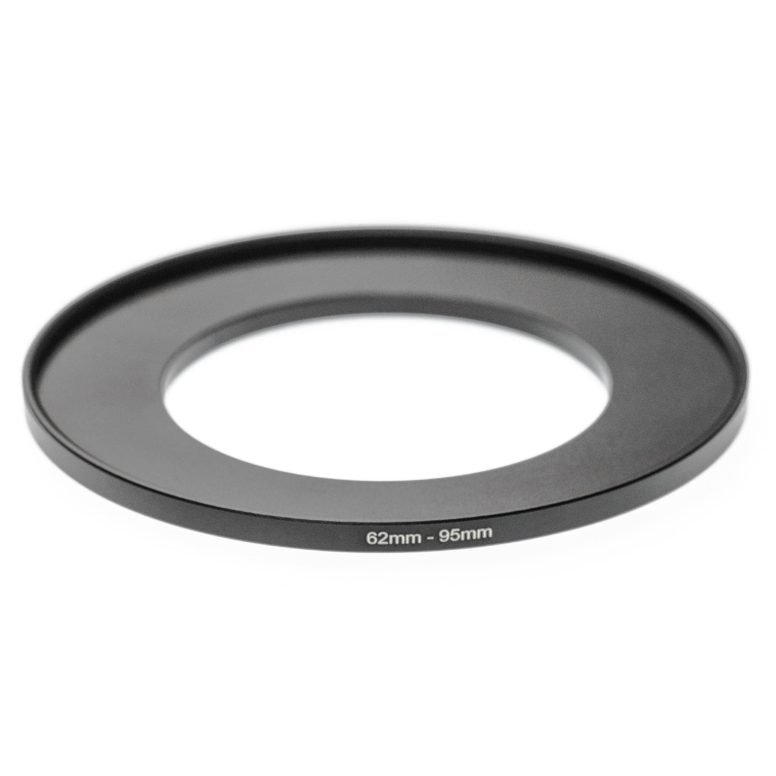 vhbw Step-Up-Ring Adapter von 62 mm auf 95 mm für Kamera Objektiv | Filteradapter, Aluminium (Eloxiert), Matt-Schwarz-0