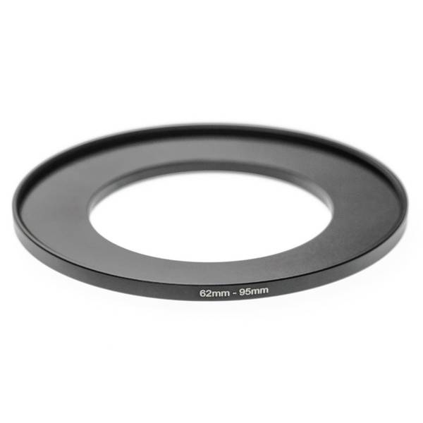vhbw Step-Up-Ring Adapter von 62 mm auf 95 mm für Kamera Objektiv | Filteradapter, Aluminium (Eloxiert), Matt-Schwarz