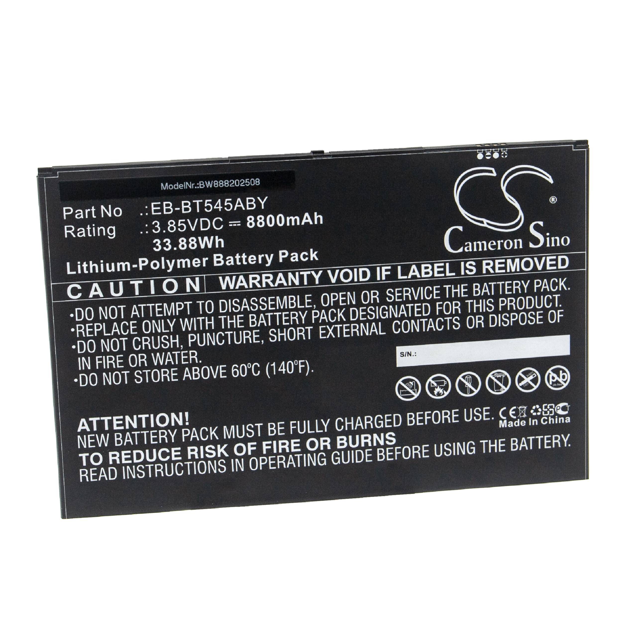 vhbw Akku Ersatz für Samsung EB-BT545ABY | Tablet Pad (8800 mAh, 3,85 V, Li-Polymer)-0