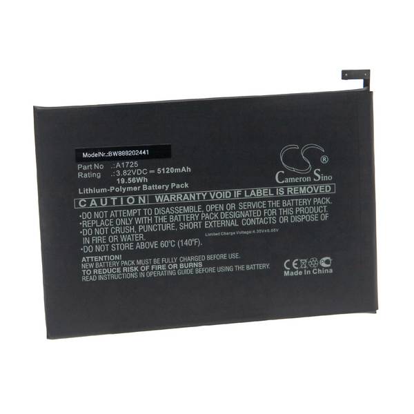 vhbw Akku kompatibel mit Apple iPad Mini 5 | MUQX2LL/A, A2133, A2126, A2125, A2124, A2114 Tablet Pad (5120 mAh, 3,82 V