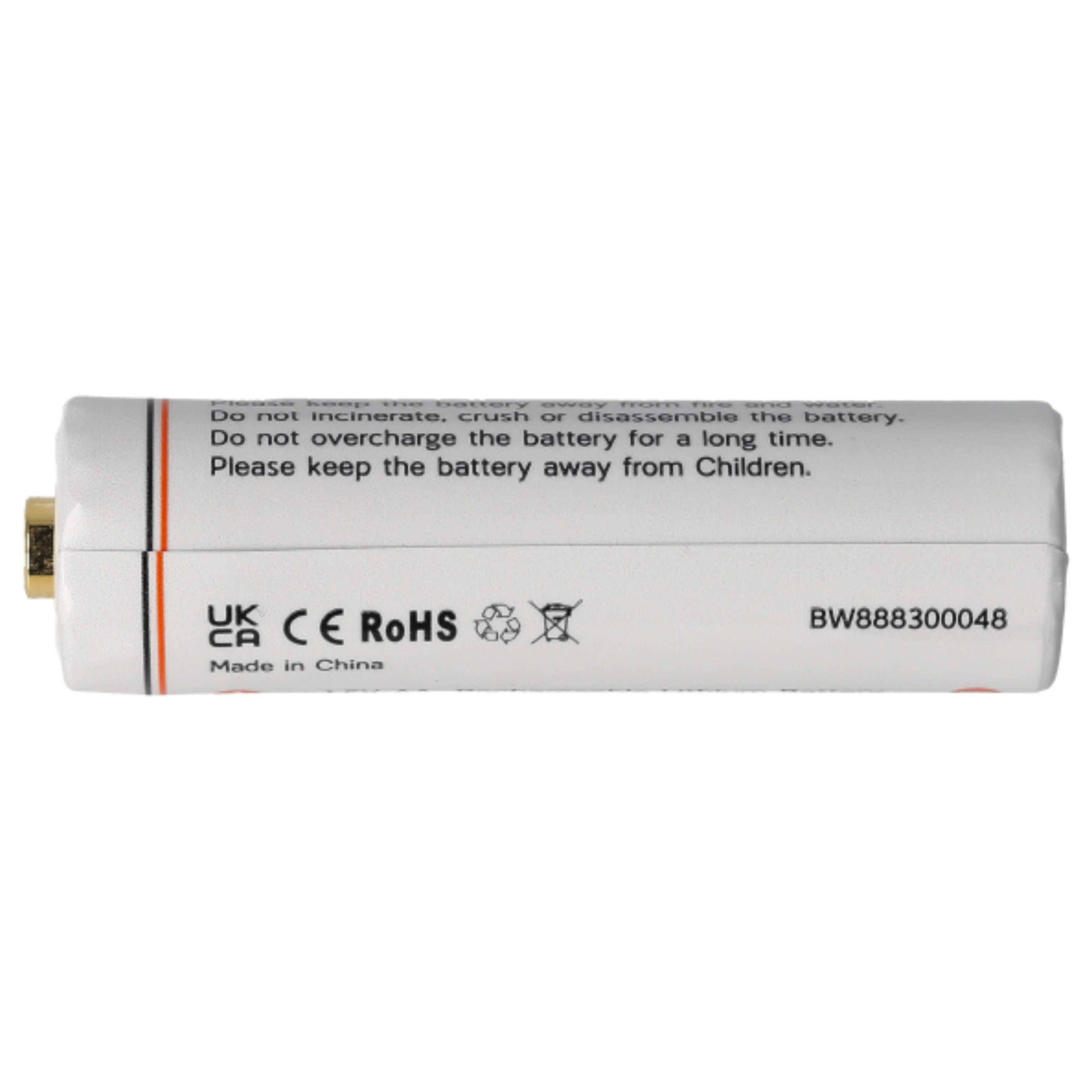 vhbw Akkus AA Mignon 4 Stück für diverse Geräte | Akkuzellen, 650 mAh, 3,7 V, Li-Ion-2