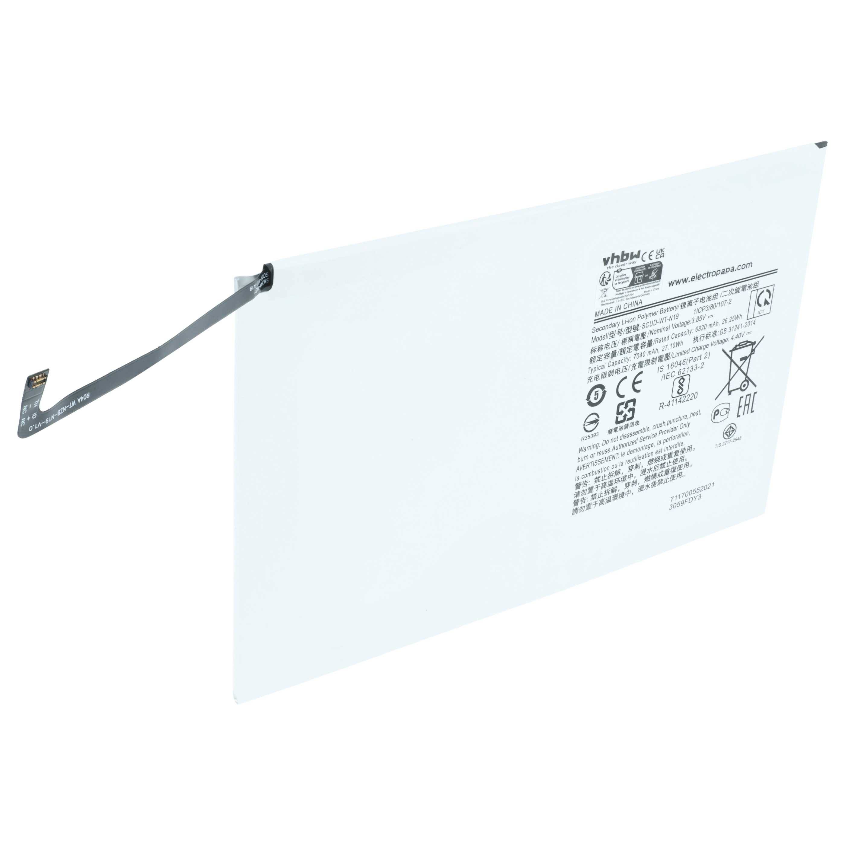 vhbw Akku Ersatz für Samsung SCUD-WT-N19 für Tablet Pad (6800 mAh, 3,85 V, Li-Polymer)-0