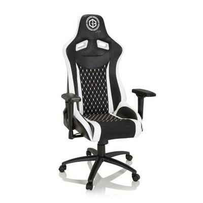 Gaming Stuhl Bürostuhl GAMEBREAKER SX 04 Stoff Kunstleder schwarz weiß hjh OFFICE-0