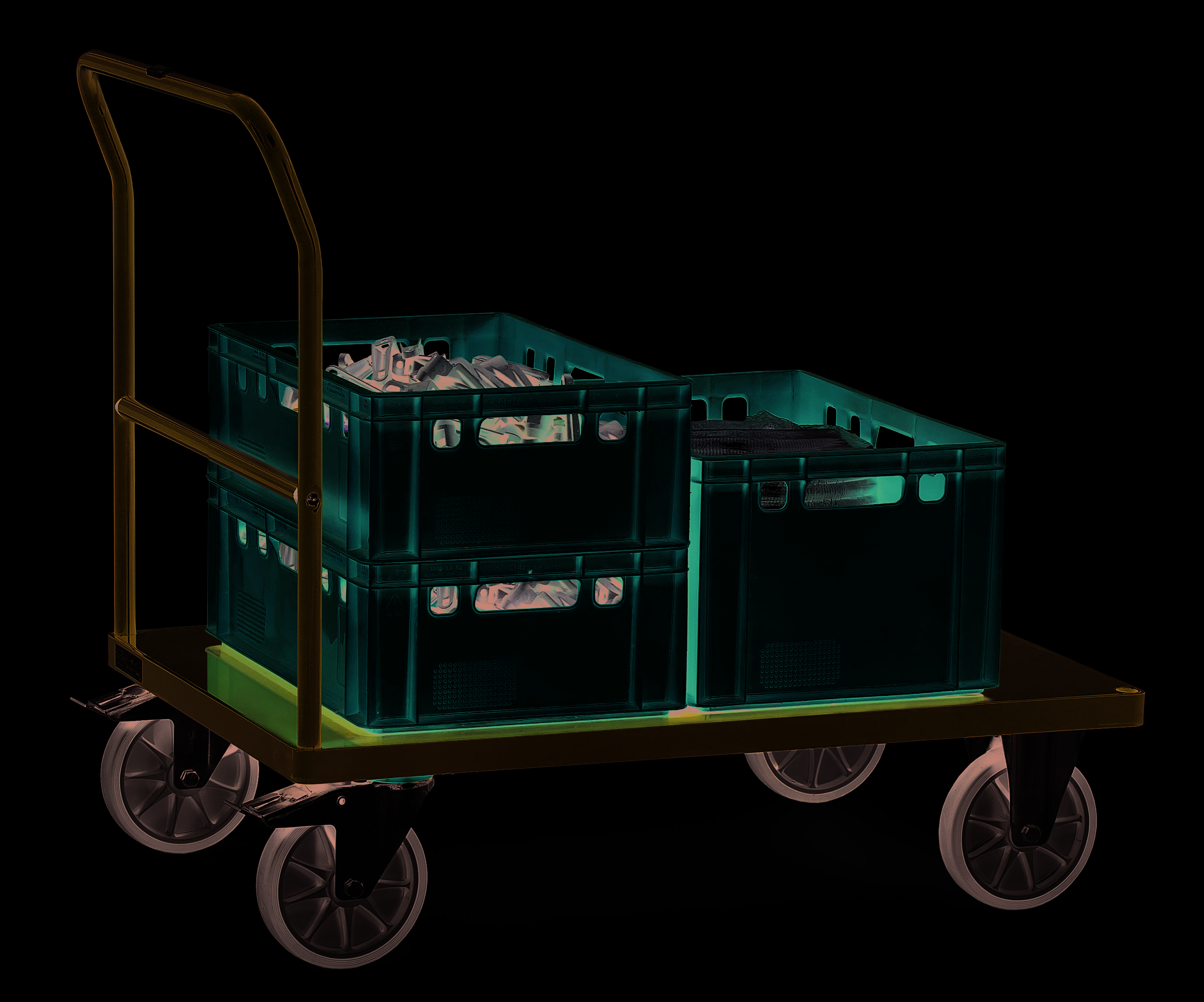Schiebebügelwagen 2502B - Stahlblech bündig-1