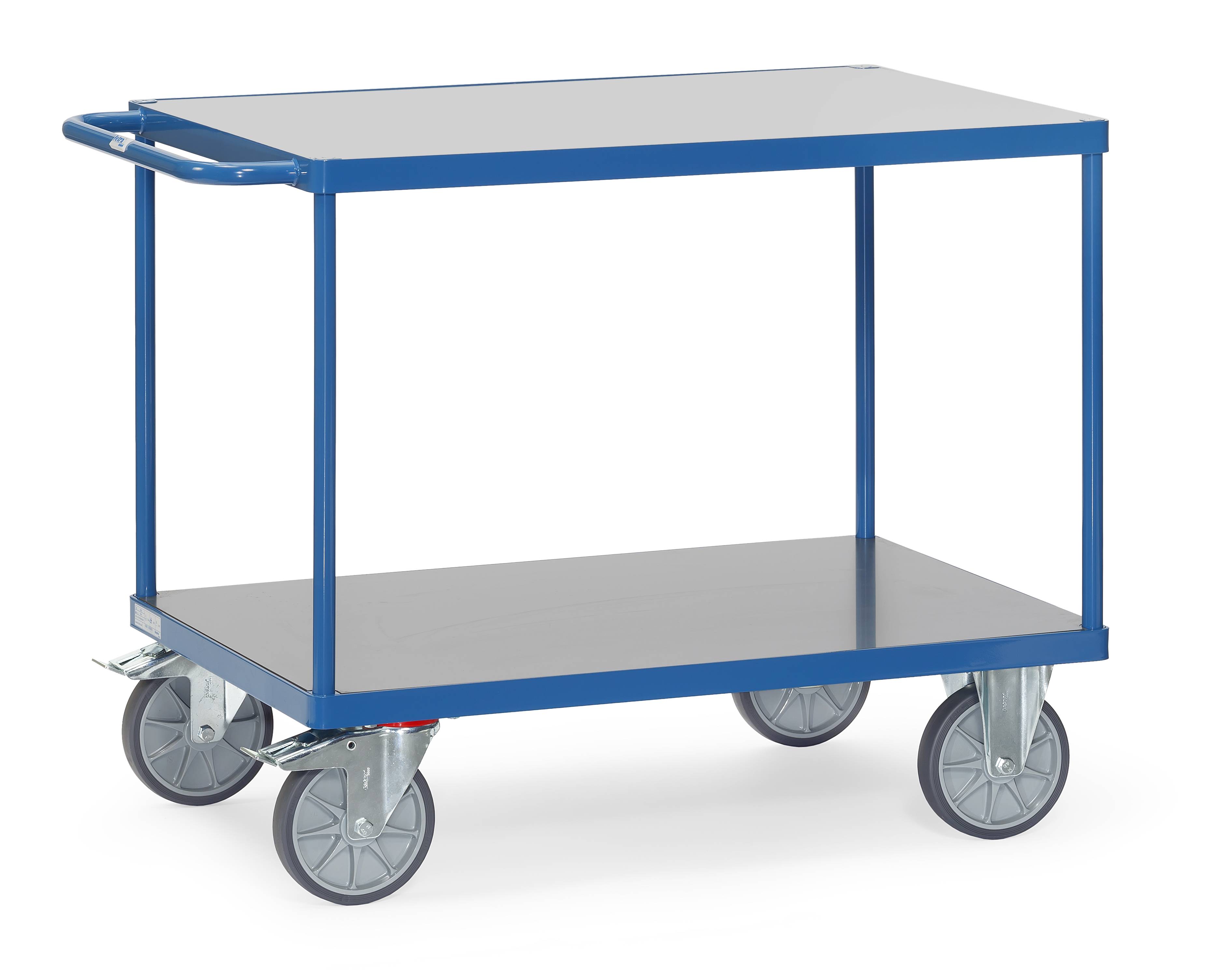 fetra® Schwerer Tisch- und Montagewagen, 2 Etagen à 800 x 1.200 mm-0