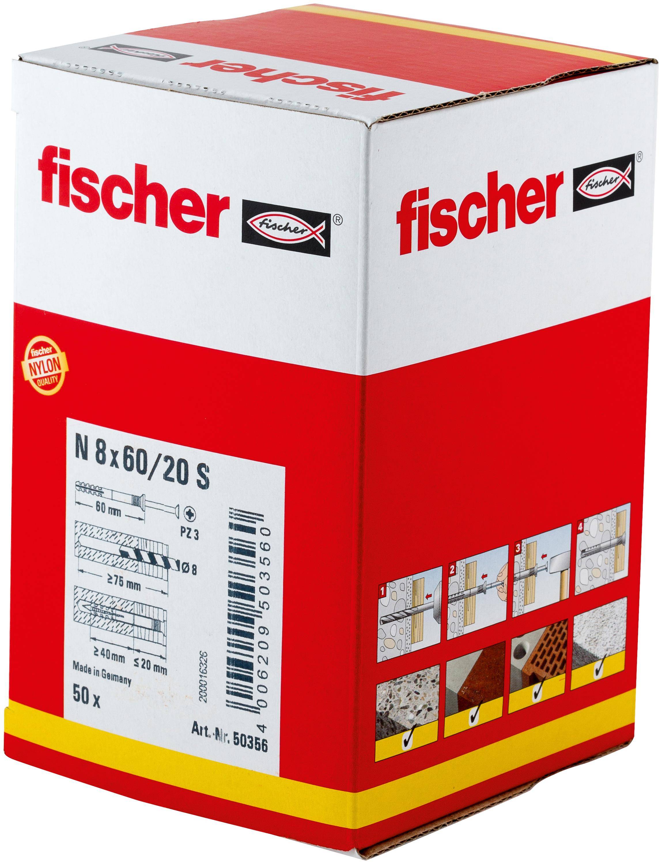 Fischer Nageldübel N 8x60/20 S (50)-1