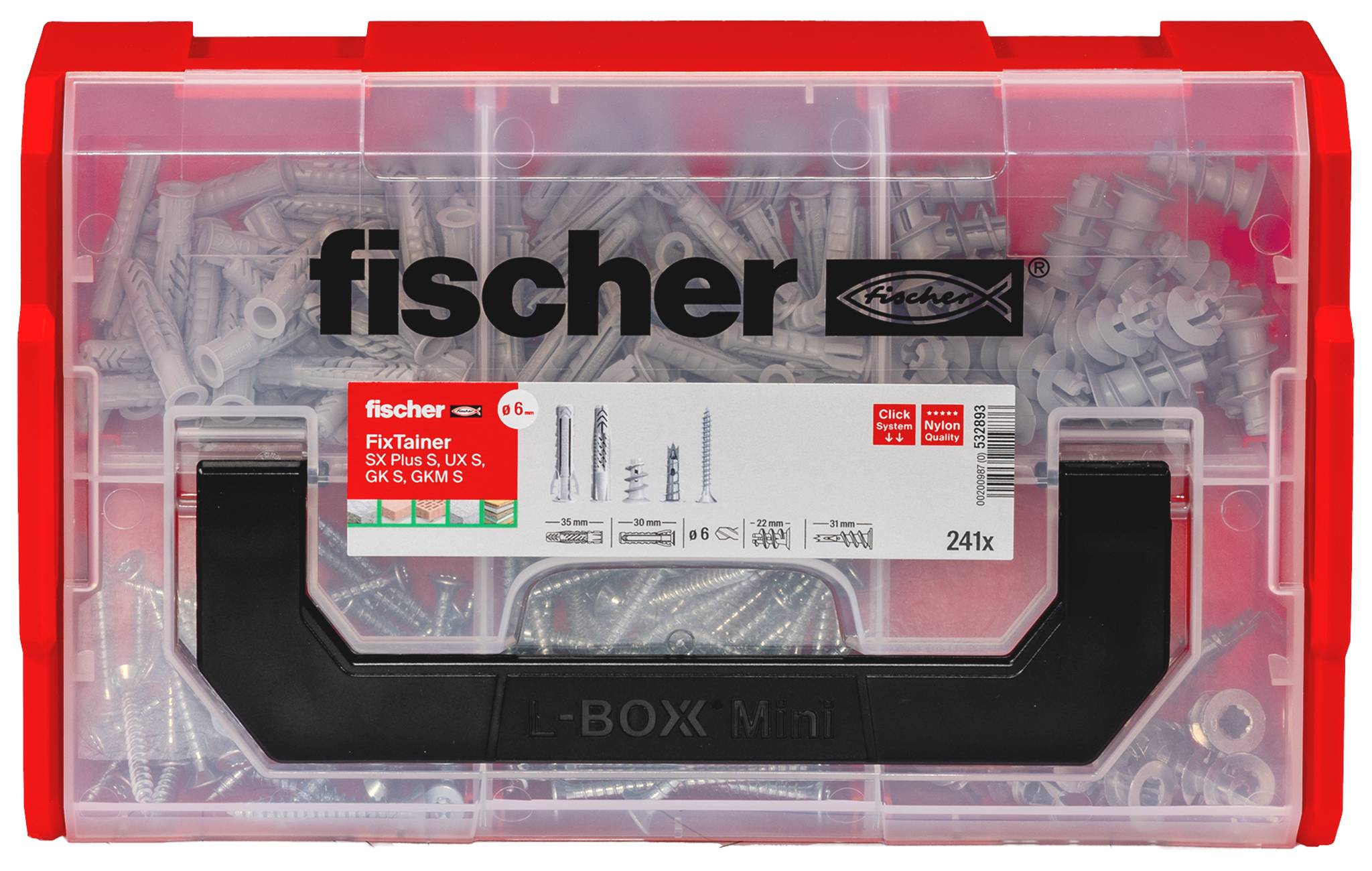 Fischer Deutschl. Sortimentsbox FIXtainer Hält-Alles-Box 532893-1
