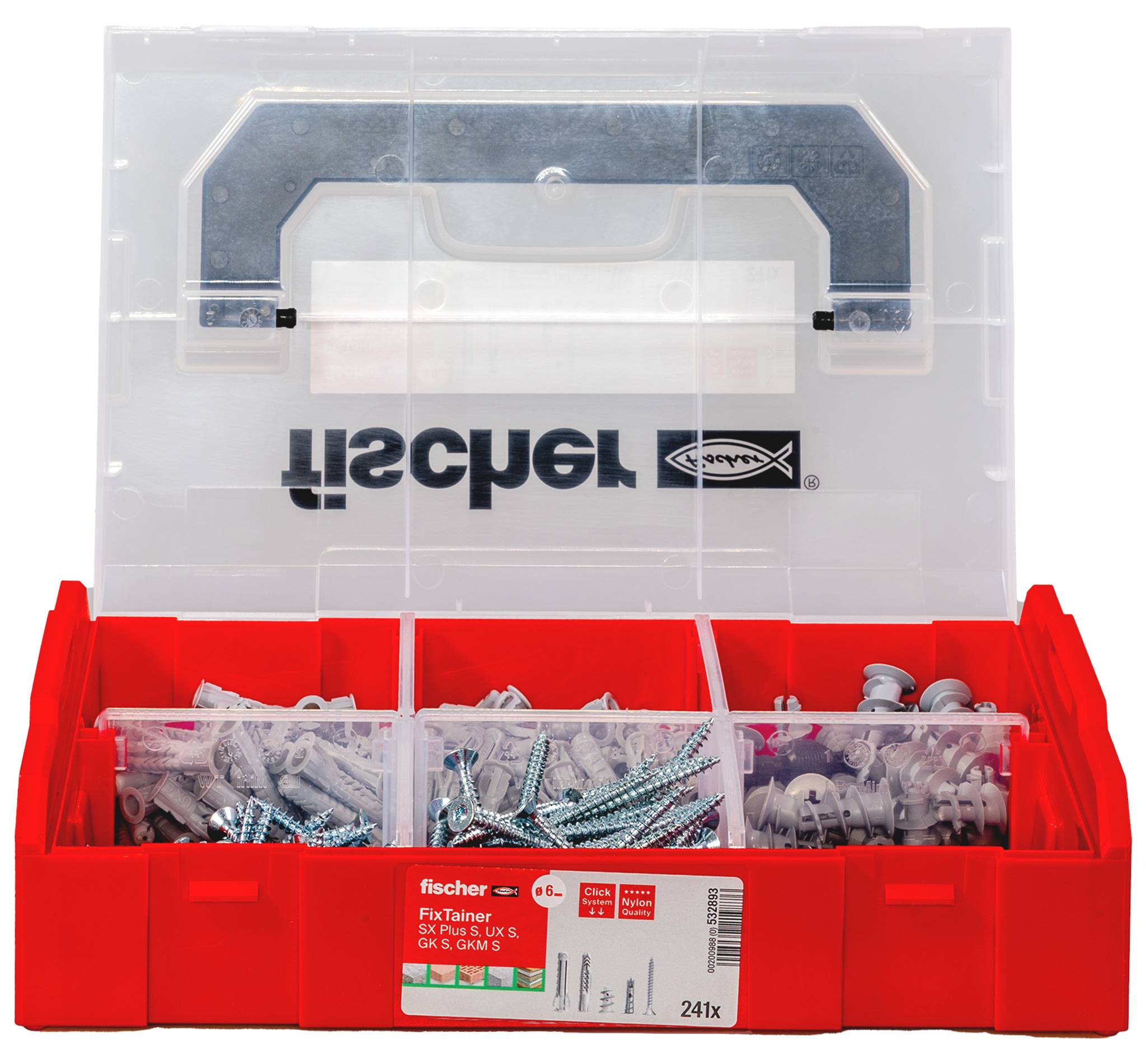 Fischer Deutschl. Sortimentsbox FIXtainer Hält-Alles-Box 532893-2