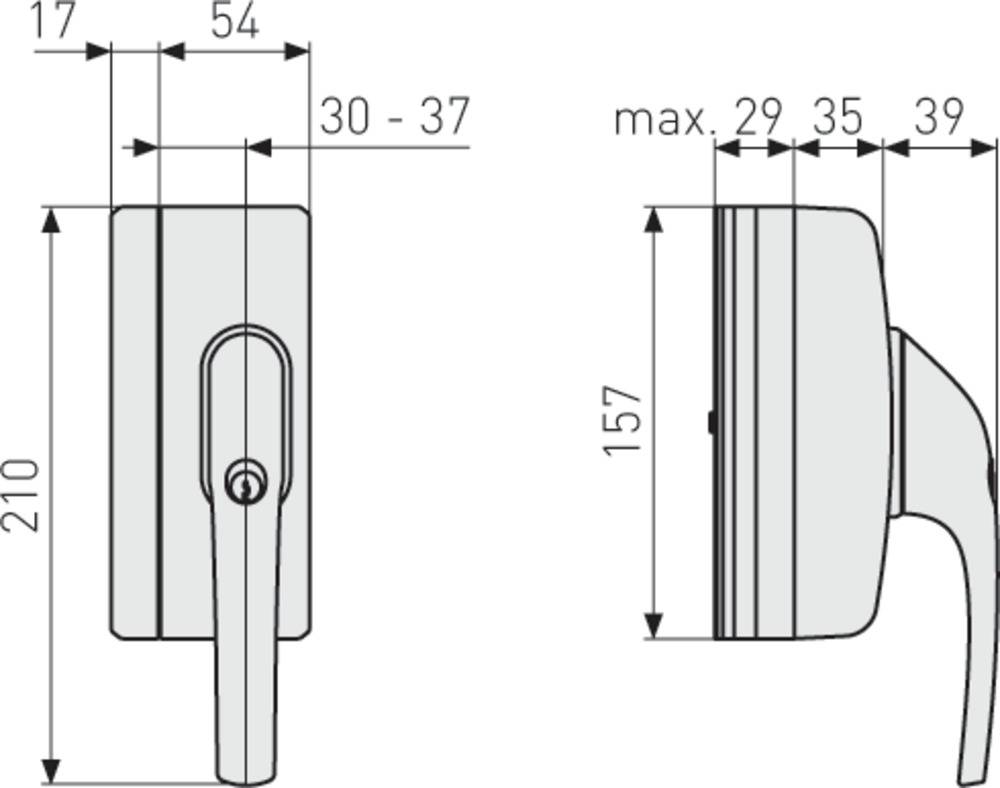 ABUS Fenstergriff-Schloss FO400A B AL0125-2