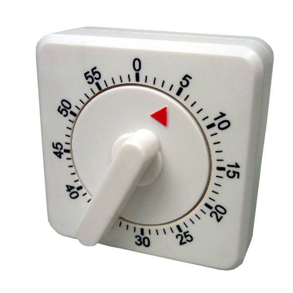 Kurzzeitwecker Analog weiß im klassischen Design-0