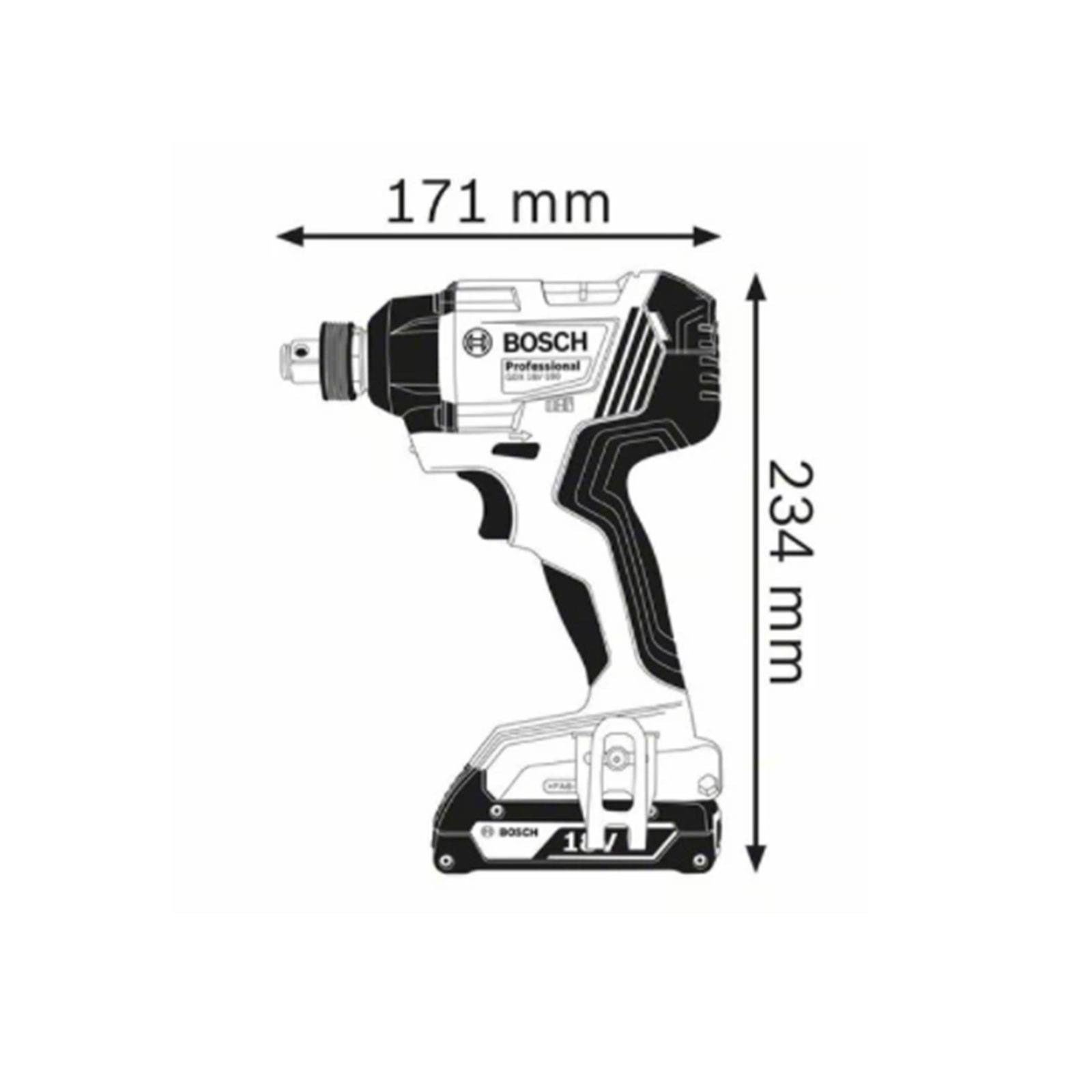 BOSCH Akku-Drehschlagschrauber GDX 18 V-180 (2x2,0 Ah und Ladegerät)-1