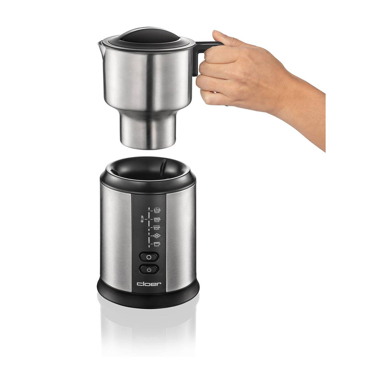 Cloer 7789 Induktions-Milchaufschäumer, für bis zu 450 ml, kalter oder warmer-2
