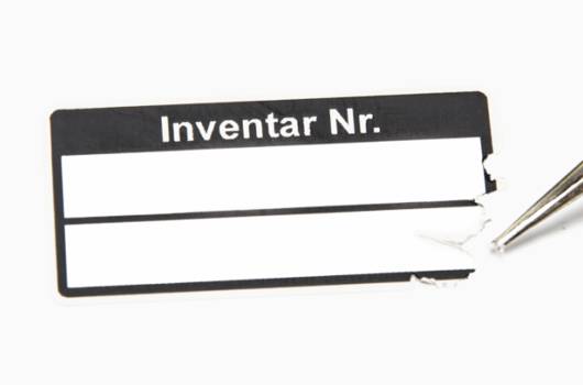 Inventaretiketten "Inventar Nr.", grün, Dokumentenfolie, 50,8 x 25,4 mm-1