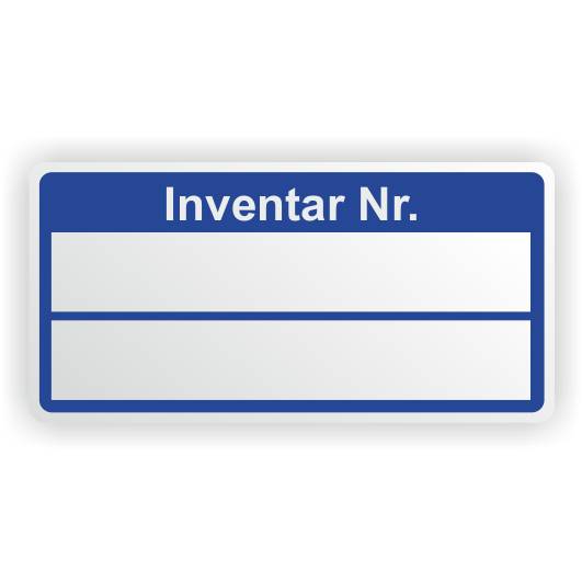 Inventaretiketten, "Inventar Nr.", blau, Schachbrettfolie, 50,8 x 25,4 mm-0