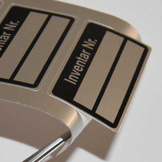Inventaretiketten mit "Inventar Nr.", 48 x 20 mm, Aluminiumfolie, 1 Beschriftungsfeld-2