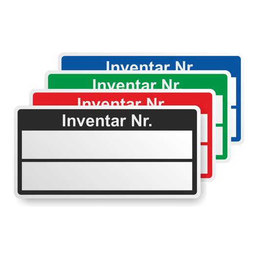 Inventaretiketten, "Eigentum", blau Schachbrettfolie, 50,8 x 25,4 mm-2