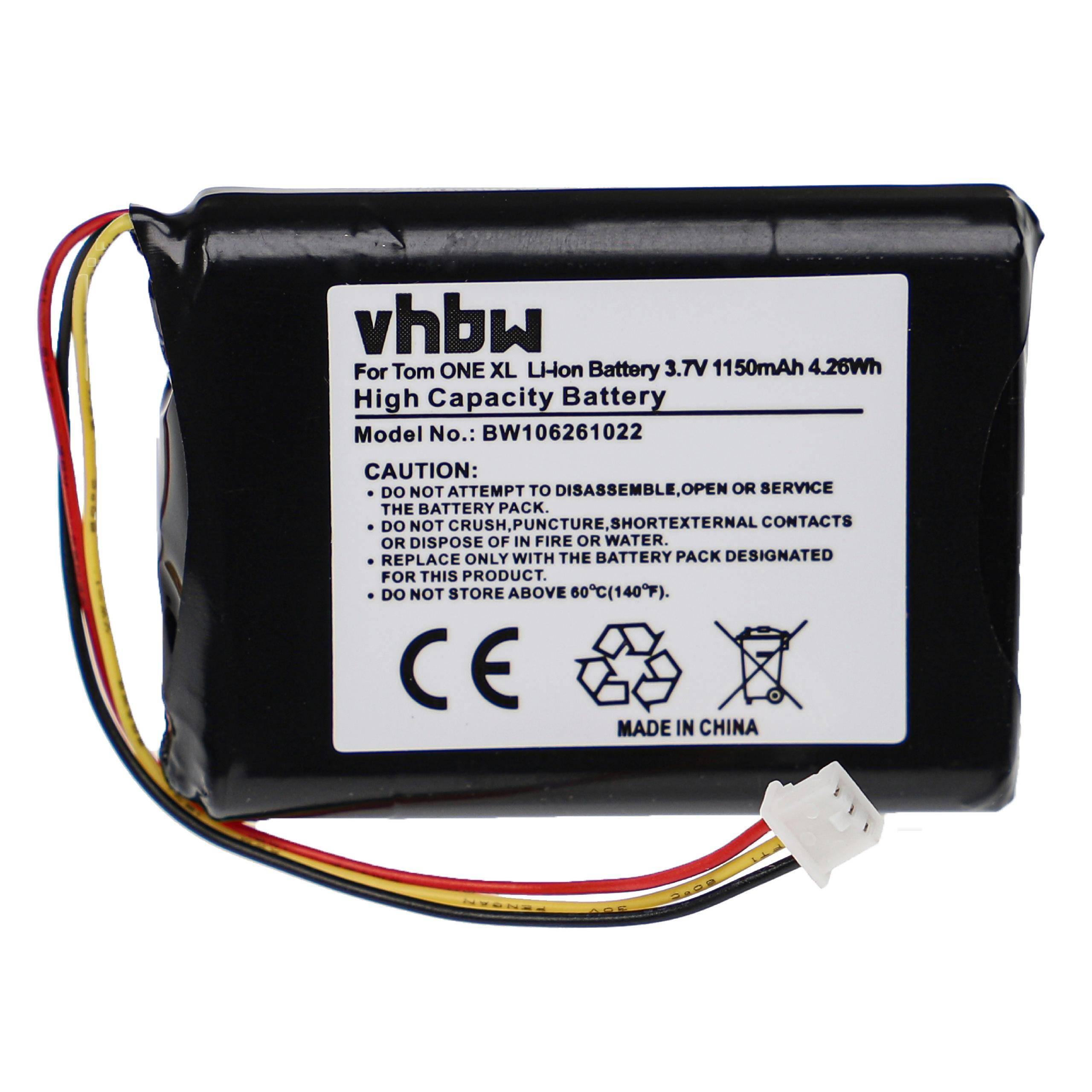 vhbw Akku Ersatz für Maxwell IPC653443 | für GPS Navigation Navi (1150 mAh, 3,7 V, Li-Ion)-0