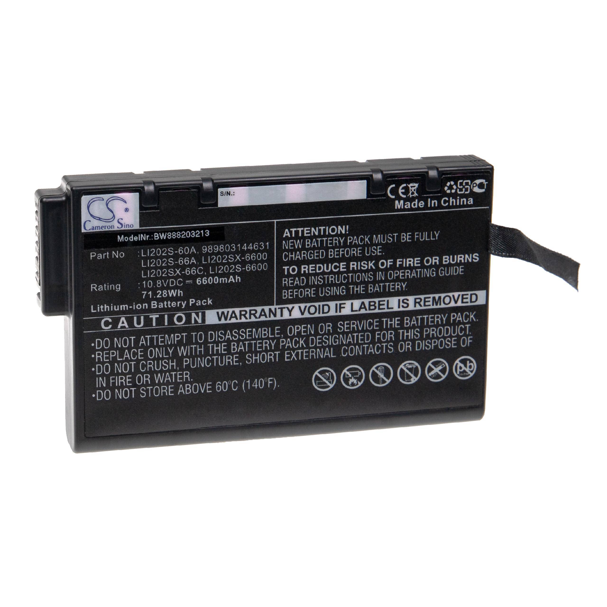vhbw Akku kompatibel mit TSI AEROTRAK APC 9510-02, 9550-01 Messgerät (6600 mAh, 10,8 V, Li-Ion)-0