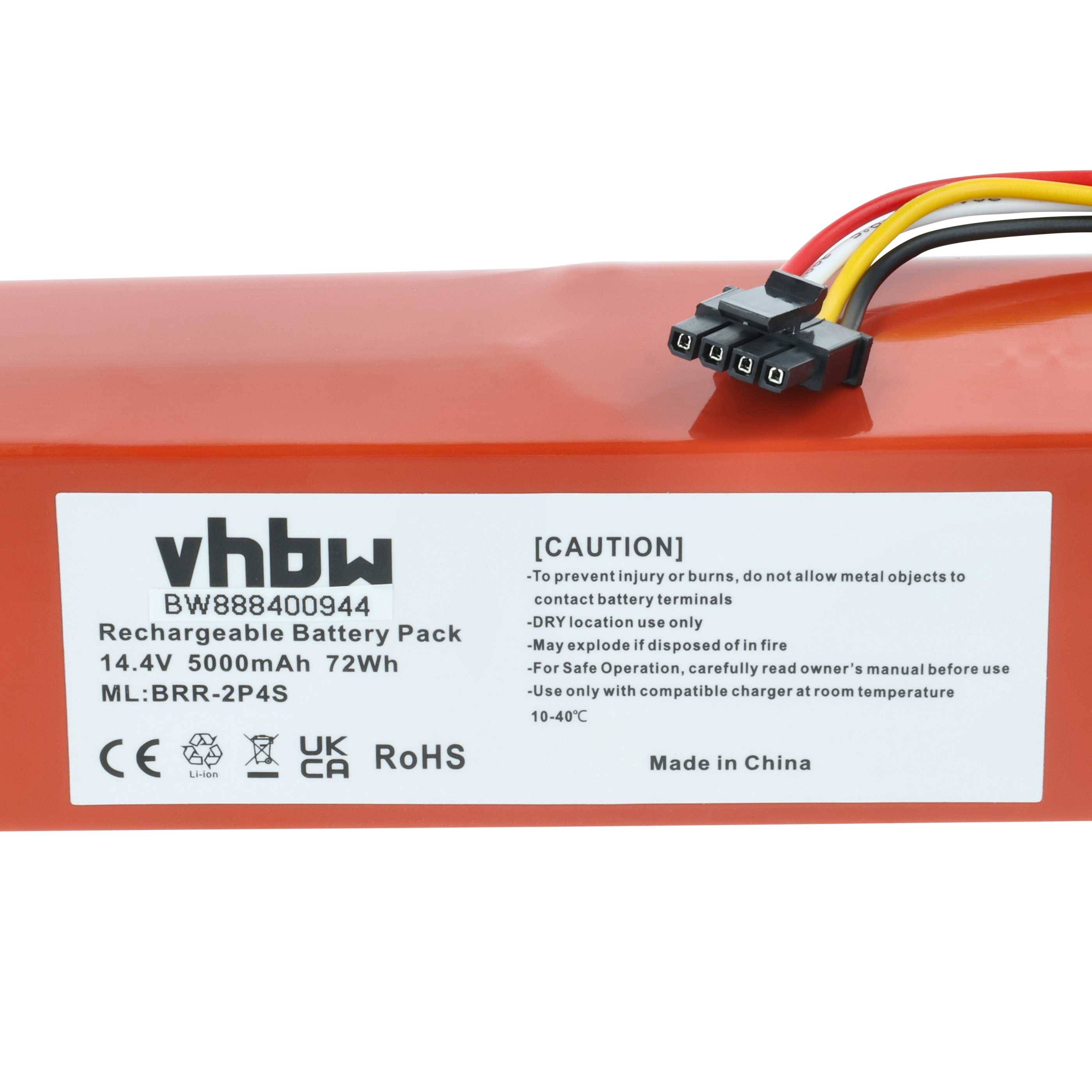 vhbw Akku kompatibel mit Xiaomi Roborock S7 S70 S752-00 Tanos-S | S8 Max Ultra, S8/Q8 AED06HRR, S8 Saugroboter (5000 mAh-3