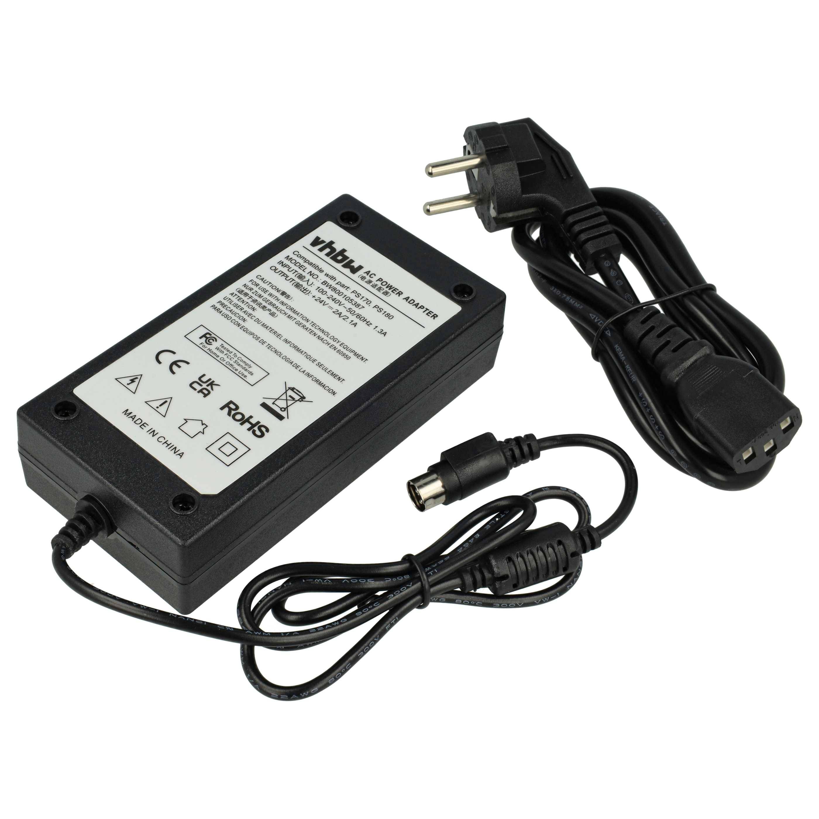vhbw Netzteil kompatibel mit Star FVP10 | PS60A-24, SP298, TSP1000, TSP200, TSP600, TSP700, TSP800 Drucker - 200 cm-0