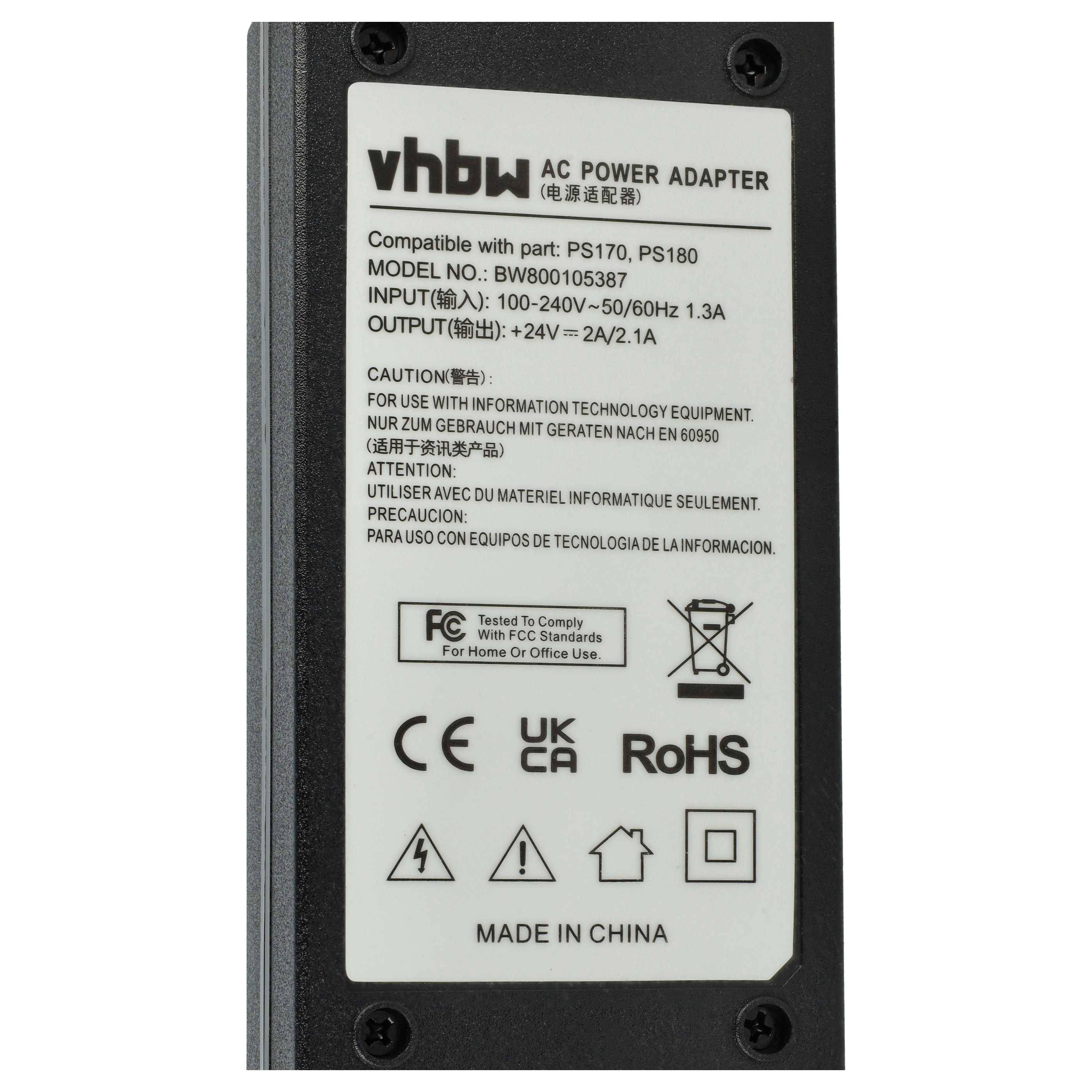 vhbw Netzteil kompatibel mit Star FVP10 | PS60A-24, SP298, TSP1000, TSP200, TSP600, TSP700, TSP800 Drucker - 200 cm-4