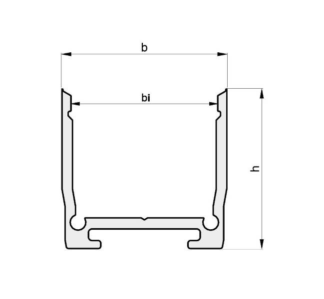 Radium Lampenwerk Aufbau-Aluminium-Profil TRPA254-1