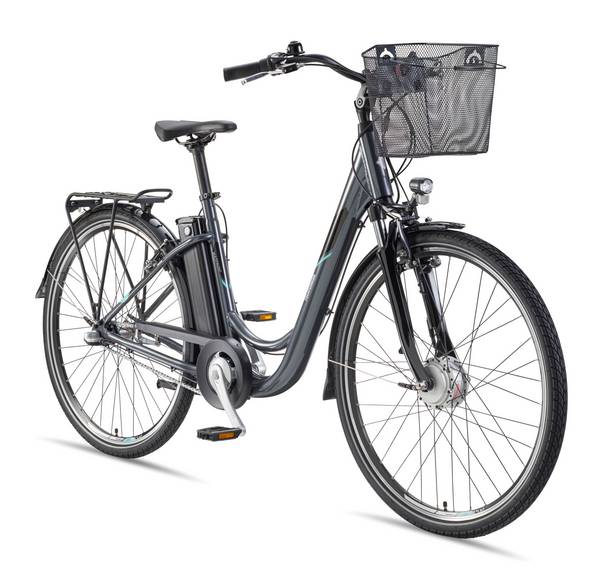 Telefunken E-Bike RC830 28 Zoll mit 3-Gang Shimano Nabenschaltung / Frontmotor 250W / Sitzrohrakku 531,3 Wh / anthrazit