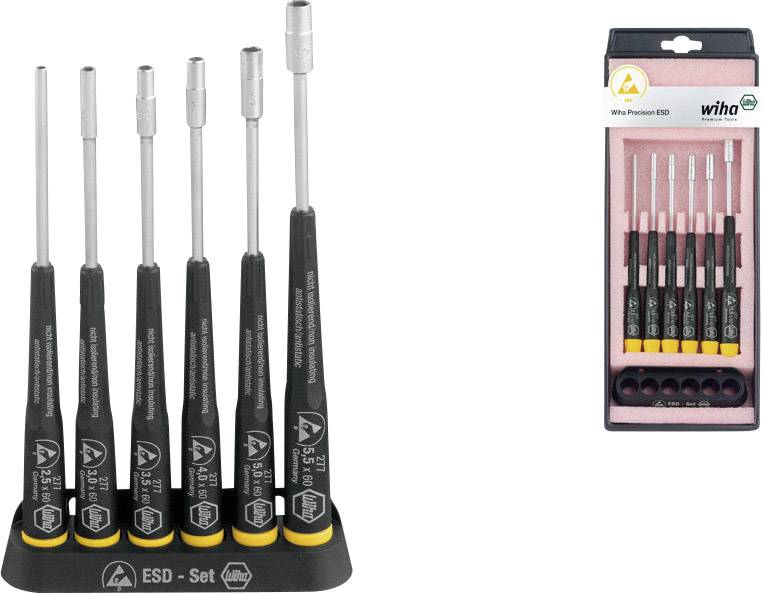 Wiha Precision ESD 277 K6 Elektronik- u. Feinmechanik Schraubendreher-Set Außen-Sechskant