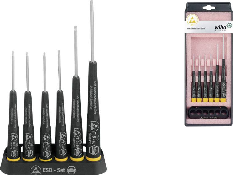 WIHA Feinmechanikerschraubendrehersatz 6 teilig TORX® ESD