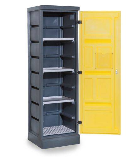 Denios Chemikalienschrank aus PE, HxBxT 1.990 x 610 x 640 mm, 4 Gitte-2