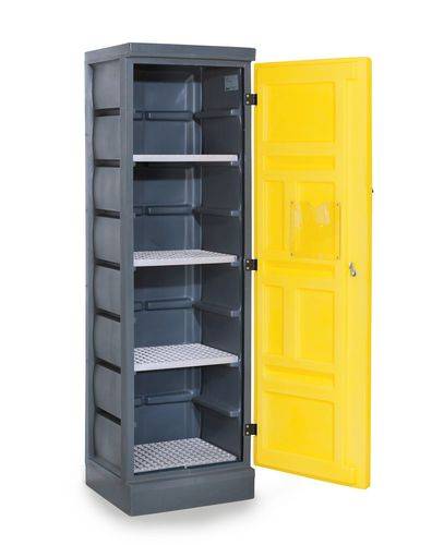 Denios Chemikalienschrank aus PE, HxBxT 1.990 x 610 x 640 mm, 4 Gitte-3