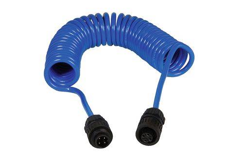 Austausch-Spiralkabel 5 m, für Erdungssysteme mit Überwachung, 2-adrig, blau, 2 x Schnellkupplung-0