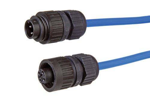 Austausch-Spiralkabel 5 m, für Erdungssysteme mit Überwachung, 2-adrig, blau, 2 x Schnellkupplung-1
