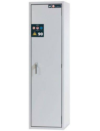asecos Gasflaschenschrank feuerbeständig G90, 2 x 50 l Flaschen, B 600 mm, Tür rechts, grau-0