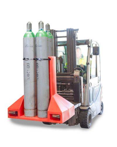 Gasflaschenpalette GFP-4 aus PE, für 4 Gasflaschen (Ã" 230 mm), mit Zurrband-2