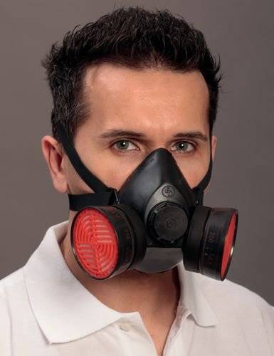Atemschutz Halbmaske 100/2, ohne Filter, gemäß EN 140-0