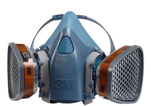 3M Halbmaske 7502, Gr. M, Bajonett-Klick-Anschluss, ohne Filter, EN 140-1